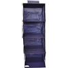 HOUSE COLLECTION (HSC) Organizer Armadio 30 x 30 x 84 cm, con 4 ripiani, Salvaspazio Portatutto da Appendere per Maglioni, T-Shirt, Scarpe, Borse - Blu - House Collection