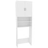 Vicco armadietto coprilavatrice Martha, Bianco, 64 x 190 cm con 2 ante corte, per la conservazione di detersivi e accessori da bagno