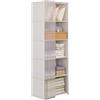 Duroecsain Armadio in tessuto con ripiani, 40 x 28 x 155 cm, in tessuto con copertura