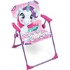 ARDITEX Sedia Pieghevole con Braccioli Unicorno ZK16157, Rosa, 38 x 32 x 53 cm, Fantasia, Metallo e Poliestere, Adatta per Giardino con Patio, Campeggio, Con Chiusura di Sicurezza