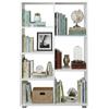 MAKA change your life quality MAKA Libreria Scaffale per Soggiorno 7 Ripiani Scaffalatura Portaoggetti Libri Svuotatasche in Legno con Rivestimento Laminato Verticale Orizzontale Mobiletto Cucina Ufficio Studio (Bianco, Galilei)