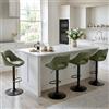 DAYALANE Set di 4 Sgabelli Cucina Moderni Sgabelli da Bar in PU Pelle Sedie da Bar Alti con Gambe in Metallo Nero Sgabelli Girevoli Altezza Regolabile con Poggiapiedi per Penisola, PU Verde