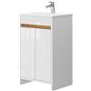 Vicco Set mobili bagno Lemgo, Bianco lucido 50 cm | 2 pezzi · Mobile sottolavabo · Lavabo
