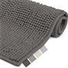 Beautissu Tappeto Bagno Assorbente Doccia 70x120 cm in Pelo Alto Antracite - Tappetino Tappeti Bagno Moderni in Microfibra Antiscivolo BeauMare WR