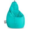 Happers Pouf Poltrona Gigante a Sacco con Imbottitura per Sedersi Grande Puff per Bambini Adulti Morbido Puffo Bean Bag Chair per Salotto Lettura Turchese XXL