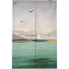 DOTBUY-SHOP Tenda per Porta, Stile Nordico Interni Tende Oscuranti in Lino, Tenda Divisoria per Interni Adatte per Cucina Ristorante Negozio Porta Corridoio Decorazione (Barca a Vela,70x120cm)