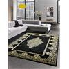 CARPETIA Tappeto Soggiorno Tappeto a Pelo Corto Ornamenti in Oro Nero Größe 200 x 290 cm