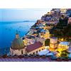SHILIHOME Vista Notturna della Sicilia Italia Pittura Diamante 5D faidate in Base al Numero Kit Unici Decorazioni da Parete per la casa Decorazioni da Parete con Strass di Cristallo Punto Croce