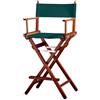 ZStyle Sedia Regista Sgabello Pieghevole Leggera Portatile Director Make Up Hotel Ristorante Casa Veranda Bar Trucco Legno Di Faggio Tessuto Alta Truccatrice Richiudibile (Fusto mogano - Tela verde)