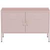 Lendo Online Mobile TV in Metallo - Lowboard Industriale - 100x40x65 cm - Mobile Porta TV per Soggiorno (Rosa)