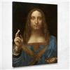 CheQuadro! Salvator Mundi Da Vinci Leonardo quadro pronto da appendere ldv22, 40x30 cm
