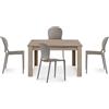 REDÒKASA Tavolo allungabile da pranzo 110x70 fino a 150 cm modello N1 MADE IN ITALY design moderno ideale per cucina, soggiorno e sala da pranzo (Noce)