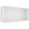 Balneo WALL-BOX ONE Nicchia Doccia a Parete Bianca Nicchia Doccia in Acciaio Inox 45x20x10cm Bianca, Nicchia Impermeabile per Utensili da Bagno, Senza Piastrelle, Installazione Nicchia Flessibile
