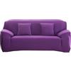 Odot Copridivano 4/3/2/1 Posti, Classico Colore Unito Copridivano Elasticizzato Universale, Copri Divano AntiGraffio,Copri Divano con Braccioli,Fodera Divano Lavabile Antiscivolo (2 posti,Viola)
