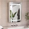 DADEA Armadi da Bagno con Specchio, Stoccaggio 50×70×15 cm, Mobile Specchio LED