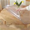 ZBXXSC Pellicola per Tavolo Rotonda Tovaglie Trasparente Plastificata Rotonda Tovagliette in PVC Spessore 2mm Impermeabili Lavabile Protezione per Tavolo(A,Round 55cm)