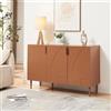 [en.casa] Credenza Bassa con 3 Ante Decorative Madia Moderna Mobile Contenitore per Cucina Soggiorno Sala Pranzo 75 x 115 x 38 cm color Ruggine