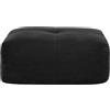 NuvlaGu Sgabello modulare ottomano in tessuto di velluto nero, 92,5 × 75 × 44 cm, modulo di seduta divano senza montaggio, morbido imbottito, ergonomico, antiscivolo, versatile combinabile per