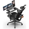 Newtral MAGICH003 Sedia Ufficio Ergonomica Lombare, Sedia Scrivania Poltrona Ergonomica con Braccioli Regolabile, Ergonomic Office Chair Oscillazione a 96-126° (MAGICH003 con Tavola staccabile, Nero)