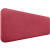 DHOME Testiera Imbottita Liscia Arrotondata in Lino Naturale per Parete Acustica Testate Letto Pannello Fonoassorbente Camera da Letto (Rosso, 135cm)