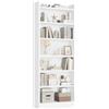 Yaheetech Libreria a 7 Ripiani, Scaffale in Legno con Ripiani Regolabili, 60 x 24 x 183 cm, Libreria Verticale Salvaspazio per Soggiorno, Cameretta, Studio, Ufficio, Bianco