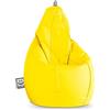 Happers Pouf Poltrona Gigante a Sacco con Imbottitura per Sedersi Grande Puff per Bambini Adulti Morbido Puffo Bean Bag Chair per Salotto Lettura Giallo XXL