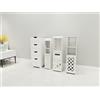 HUOLE Mobiletto Bagno Salvaspazio Porta Carta Igienica da Terra Sottile Organizer Armadietto Colonnina Salvaspazio Colonna Mobile WC-78 * 22 * 22cm-Bianco