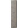 Inbagno Colonna Bagno Sospesa Leda H160 Cm In Legno Nobilitato Finitura Grigio Cemento, 2 Ante Reversibili Push-Pull, 4 Ripiani In Vetro Regolabili, Già Montata Con Staffe Linea Leda