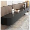 Aipunlus Mobile TV a Parete in Legno Massello, Mobile Sotto TV Sospeso, Design Moderno, Struttura Sospesa per Soggiorno/Camera da Letto, Legno Naturale e Costruzione Resistente (Nero, 260cm/102.3in)