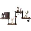 Shinpeed Mensola sospesa in ghisa, per tubi industriali, stile retrò, rustico, industriale, per soggiorno, cucina, bar, 120 x 20 x 90 cm