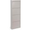 Decor Space Scarpiera Slim in metallo con ante basculanti porta scarpe salvaspazio da interno ed esterno Made in Italy (Tortora, 4 Ante)
