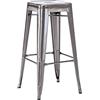 Duhome Sgabello Bar Industriale Esterno, Set di Sgabelli Bar Alto in Metallo, Impilabile Sgabelli da Pranzo, Scandinavian Sgabello Alta per Cucina, Pranzo, Pub, Moderni (Primario, 76cm)