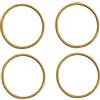 IWOWHERO Manici Rotondi per Borse 4 Pezzi in Plastica Color Oro per Decorazioni Fai da Te e Progetti Artigianali, Manici Chic e Funzionali per Borse e Valigie