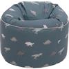 Ready Steady Bed Rotondo Sedia a Sacco per Bambini 45x65cm, Pouf Poltrona Sacco per Bambini, Pouf Poltrona Salotto con Riempimento, Puffo per Sedersi Bambini, Comodi Mobili per Bambini (Rex)
