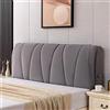 rackbone Copri Testata Letto Matrimoniale Copertura per Testiera per Matrimoniale/Singolo Premium Elastica Copritestata Letto Velluto Fodera Protezione Anti-Collisione Cuscino (Color : Dark Gray, Size : 150x