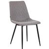 CLP Sedia Pranzo Moderna Imbottita Telde In Tessuto I Sedia Da Pranzo Trapunta Con Telaio In Metallo I Sedia Tavolo Design, Colore:grigio