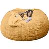WXQY Puff Poltrona a Sacco Fodera per Pouf a Sacco da Esterno Puff Bean Bag Chair XXL Senza Imbottitura Gigante in Tessuto per Adulti Bambini, Pouf da Soggiorno, Grande Poltrona Copertura