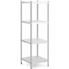 Royal Catering Scaffale Metallico Scaffalatura Inox RCER-6060 (200 kg, 50 kg, Acciaio Inox, 60 x 60 x 180 cm)