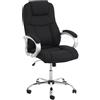 CLP Poltrona Ufficio Apoll XL in Similpelle I Sedia Scrivania Ergonomica Pc Girevole Oscillante Carico Max 150KG, Colore:Nero