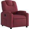 vidaXL Poltrona Reclinabile in Tessuto Rosso Vino, poltrona reclinabile, poltrona elettrica, poltrona singola, poltrona reclinante, poltrona