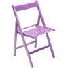 Marvin Sedia in Legno Pieghevole Birreria Colorata Interno o Esterno Salvaspazio Richiudibile da Campeggio Giardino Cucina Legno Massello Di Faggio (1, Viola)