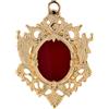 Holyart Ostensori, Teche, Reliquiari Metallo: Reliquiario da Parete con intarsi Ottone Dorato 12 cm