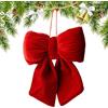 Salyeeluly Fiocco Natale,Decorazione 3D per Cima 'Albero E Ghirlanda,Fiocchi Natalizi | per Feste Invernali Matrimoni Casa Esterni Porta d'Ingresso