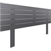 DHOME Testiera in Legno Riciclato DM con Gambe Stile Pallet Orizzontale Letto Pallet Supporti inclusi (135cm, Grigio Solido)