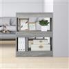 IBUQDDV Mobiletto Soggiorno Mobile Ingresso Moderno Scaffale Salvaspazio Mobile Cucina Salvaspazio Libreria/Divisorio Grigio Sonoma 60x30x72 cm per Camera Da Letto Ufficio Soggiorno Sala Studio