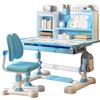 Fiauli Set di scrivania e sedia per bambini, regolabile in altezza, sedia da studio per bambini, tavolo multifunzionale con cassetto, libreria, tavolo da disegno ergonomico per apprendimento per