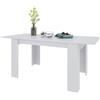 Bricozone Tavolo Da Pranzo Allungabile Elegante E Funzionale Estensibile Da 140 A 190 Cm Fino A 6 Persone Struttura Robusta In Melaminico Guide Scorrevoli In Metallo Per Cucina E Soggiorno Bianco