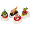 LEMAX - Dog Snow Saucer Fun, Set of 4