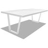 FRANKYSTAR Tavolo da pranzo in legno e metallo con piedi trapezoidali bianchi - 220x100 cm