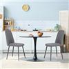 ALBATROS BONO - Set di 2 sedie da cucina in stile retrò, ergonomiche e imbottite, rivestimento in velluto e gambe in metallo, comode e facili da pulire, sala da pranzo, soggiorno